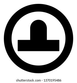 Bit aero hockey icon in circle round black color vector illustration flat style simple image