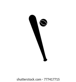 bit and ball icon. Children toys Icon. Premium quality graphic design. Signs, symbols collection, simple icon for websites, web design, mobile app on white background