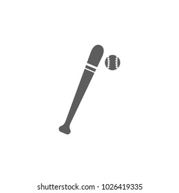 bit and ball icon. Element of sport for mobile concept and web apps. Icon for website design and development, app development. Premium icon on white background