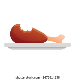Bit chicken meat icon. Cartoon of bit chicken meat vector icon for web design isolated on white background
