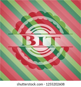 Bit christmas style emblem.