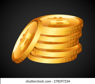 bit coin design, vector illustration eps10 graphic 