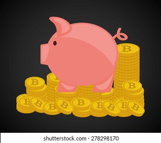 bit coin design, vector illustration eps10 graphic 