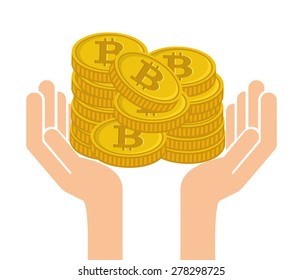 bit coin design, vector illustration eps10 graphic 