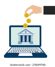 bit coin design, vector illustration eps10 graphic 