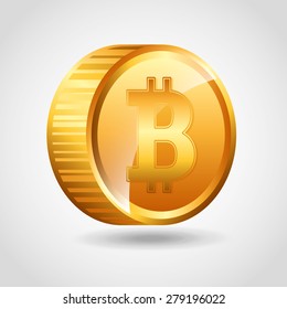 bit coin design, vector illustration eps10 graphic 