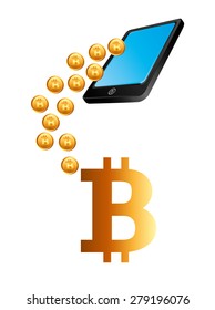 bit coin design, vector illustration eps10 graphic 