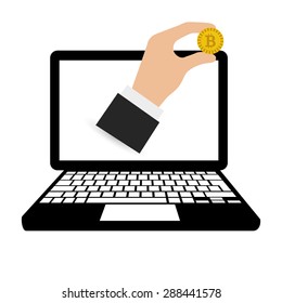 bit coin design, vector illustration eps10 graphic 