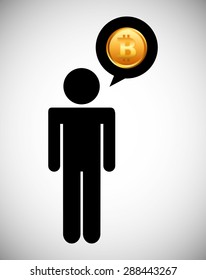bit coin design, vector illustration eps10 graphic 