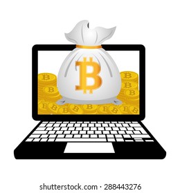 bit coin design, vector illustration eps10 graphic 