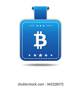 Bit Coin Glossy Vector Icon Design