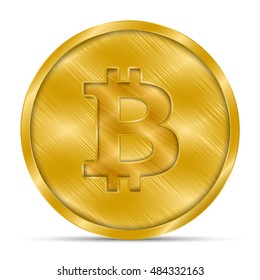 bit coin gold money vector