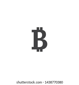 Bit coin icon template vector design 