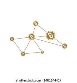 bit coin icon vector illustration design template