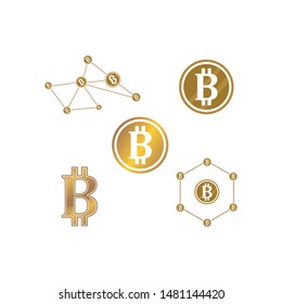 bit coin icon vector illustration design template