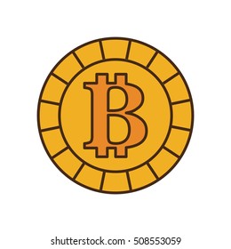 bit coin isolated icon vector illustration design