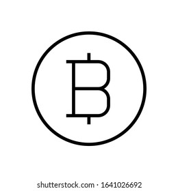 Bit Coin Line Art Vector Icon - Ui Icon Vector