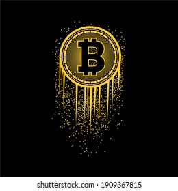 Bit coin, My generation, Bit coin Generation, new generation,  Cryptocurrency vector illustration