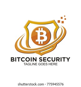 Bit coin security logo templates