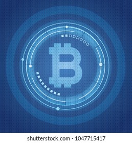 Bit Coin Vector illustration. Digital currency. 