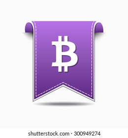 Bit Coin VioletVector Icon Design