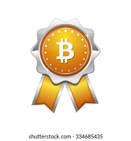 Bit Coin YellowVector Icon Design