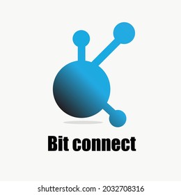 bit connect logo white background