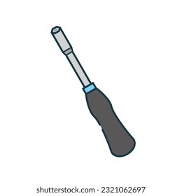 Bit driver handle _ Long illustration.