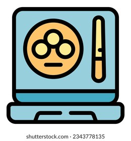 Bit element game icon outline vector. Casino machine. Screen mobile color flat