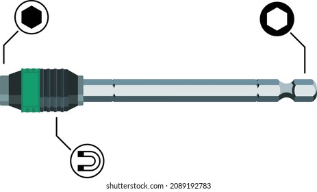 Bit Holder Rapidaptor Magnetic Bit Holder Socket Accessories Spanners, Sockets and Wrenches Hand Tools Rapidaptor quick release chuck for quick and easy bit changes