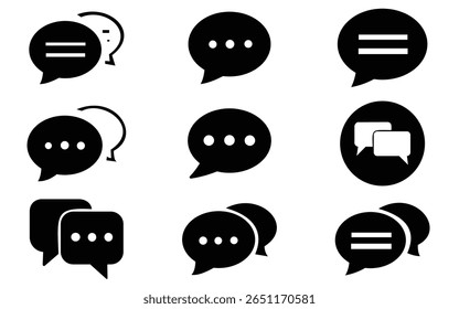 bit pixel speech bubbles and dialog boxes. Message icons for computer game. Vector illustration.
