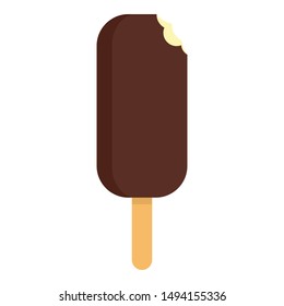 Bit popsicle icon. Flat illustration of bit popsicle vector icon for web design