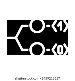 bit quantum technology glyph icon vector. bit quantum technology sign. isolated symbol illustration