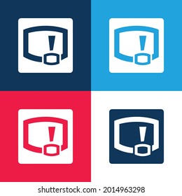 Bitacoras Symbol blue and red four color minimal icon set