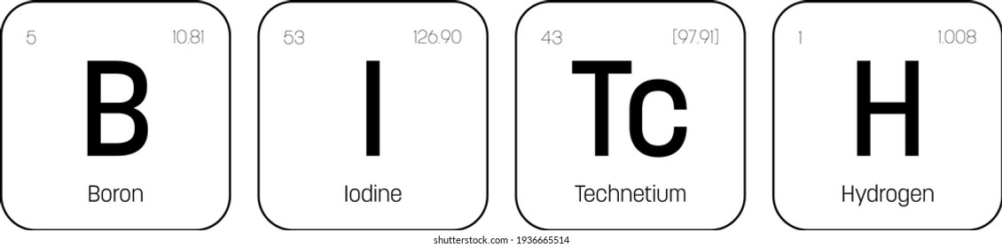 Bitch chemical label style desing