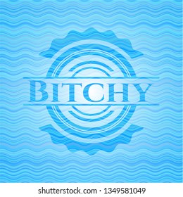 Bitchy water concept emblem.