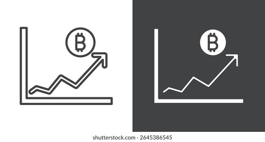 bitcion evolução ícone símbolo ilustração logotipo
