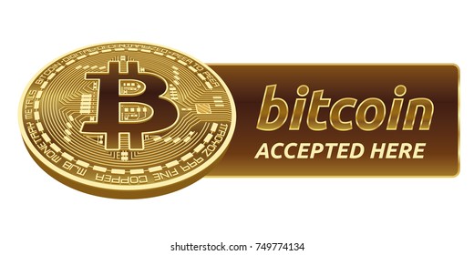 Bitcoin. 3D isometric Physical bit coin. Digital currency. Cryptocurrency. Golden coin with bitcoin symbol isolated on white background. Stock vector illustration