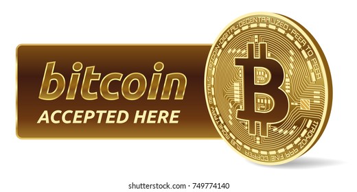 Bitcoin. 3D isometric Physical bit coin. Digital currency. Cryptocurrency. Golden coin with bitcoin symbol isolated on white background. Stock vector illustration