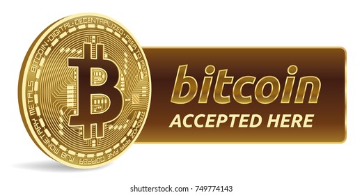 Bitcoin. 3D isometric Physical bit coin. Digital currency. Cryptocurrency. Golden coin with bitcoin symbol isolated on white background. Stock vector illustration