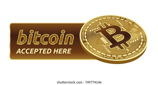 Bitcoin. 3D isometric Physical bit coin. Digital currency. Cryptocurrency. Golden coin with bitcoin symbol isolated on white background. Stock vector illustration