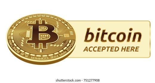 Bitcoin. 3D isometric Physical bit coin. Digital currency. Cryptocurrency. Golden coin with bitcoin symbol isolated on white background. Stock vector illustration