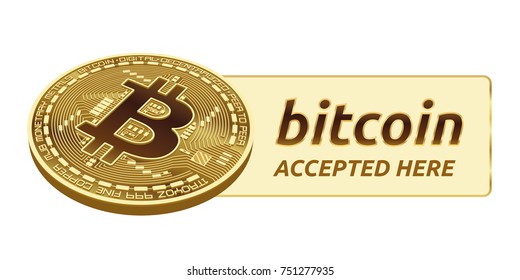 Bitcoin. 3D isometric Physical bit coin. Digital currency. Cryptocurrency. Golden coin with bitcoin symbol isolated on white background. Stock vector illustration