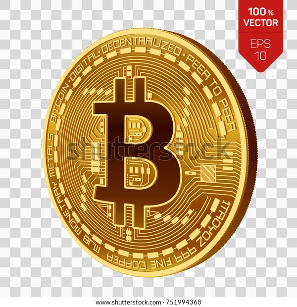 Bitcoin 3d Isometric Physical Bit Coin Stock Vector Royalty Free 751994368