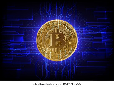 bitcoin abstract background vector illustration business money digital technology