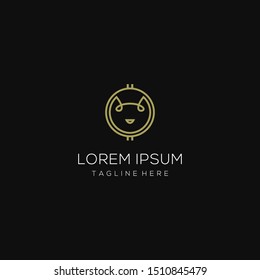 Bitcoin Abstract logo vector design template .