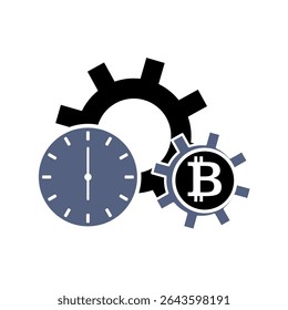Bitcoin, abstract silver symbol of internet money. Digital Crypto currency symbol.