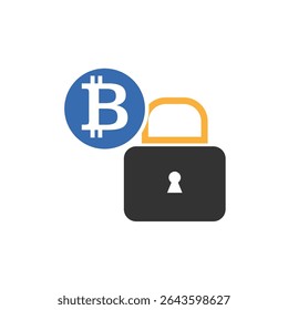 Bitcoin, abstract silver symbol of internet money. Digital Crypto currency symbol.