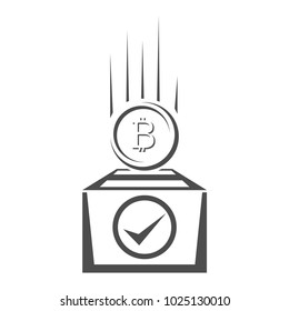 Bitcoin acceptance icon