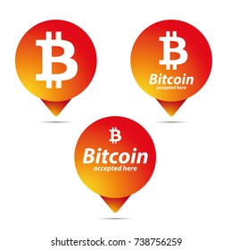 Bitcoin accepted here logo